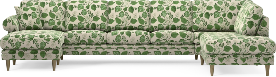 Eden - 3-sits soffa med schäslong vänster och divan höger - Flerfärgad