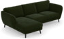 Madison Lux - 2-sits soffa med schäslong vänster - Grön