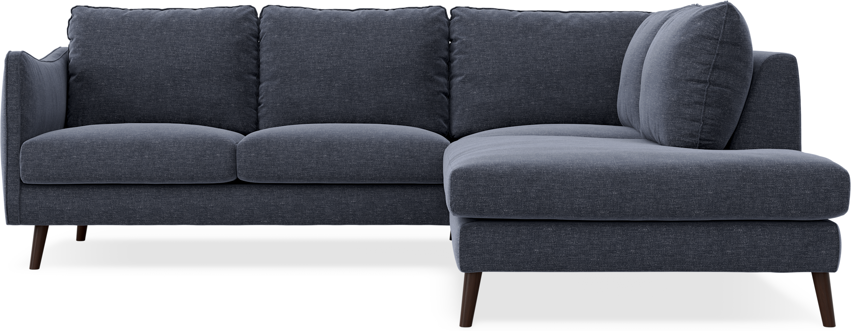Madison - 2-sits soffa med divan höger - Blå