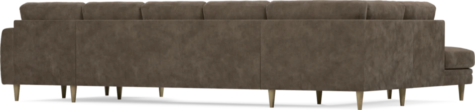 Eden - 3-sits soffa med divan vänster och schäslong höger - Brun