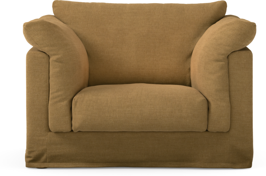 Cherrie - Fåtölj med kappa - Gul