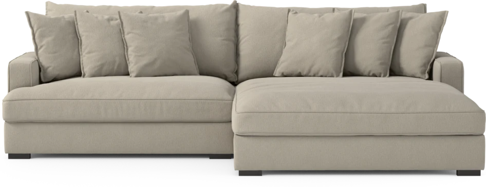 Rossi - 2-sits soffa med schäslong XL höger - Grå
