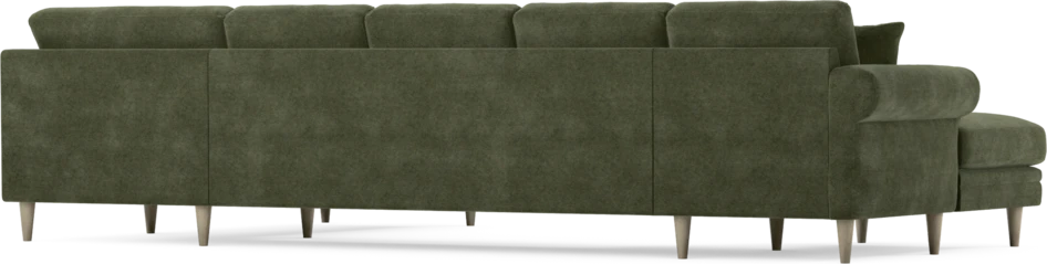 Eden - 3-sits soffa med schäslong vänster och divan höger - Grön