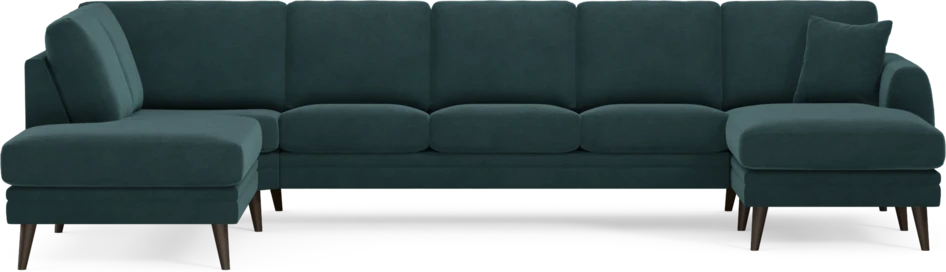 Eden - 3-sits soffa med divan vänster och schäslong höger - Blå
