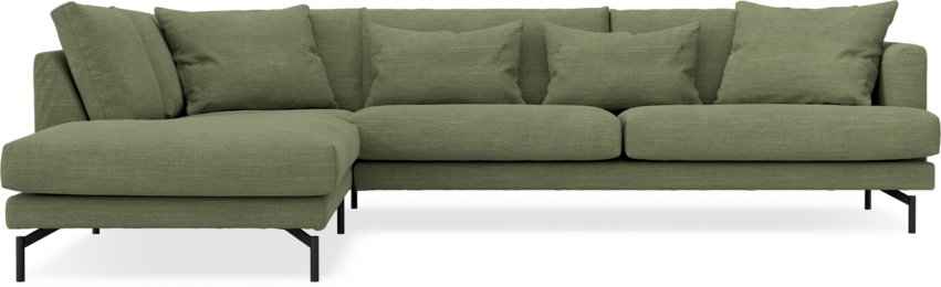 Harper - 3-sits soffa med divan vänster - Grön