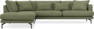 Harper - 3-sits soffa med divan vänster - Grön