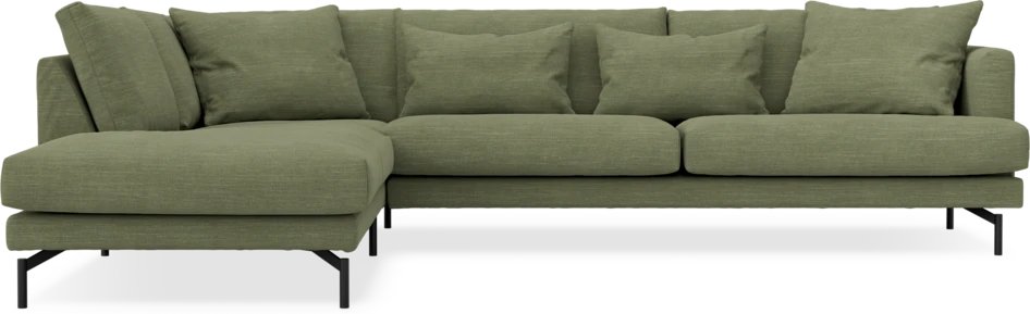 Harper - 3-sits soffa med divan vänster - Grön
