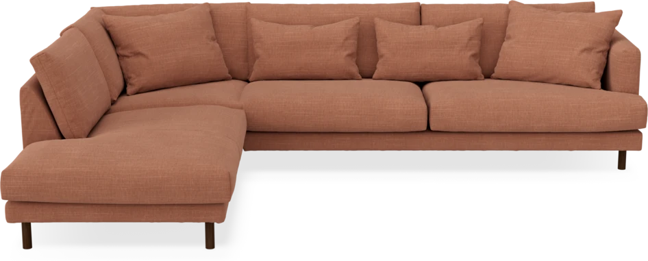 Harper - 3-sits soffa med divan vänster - Orange