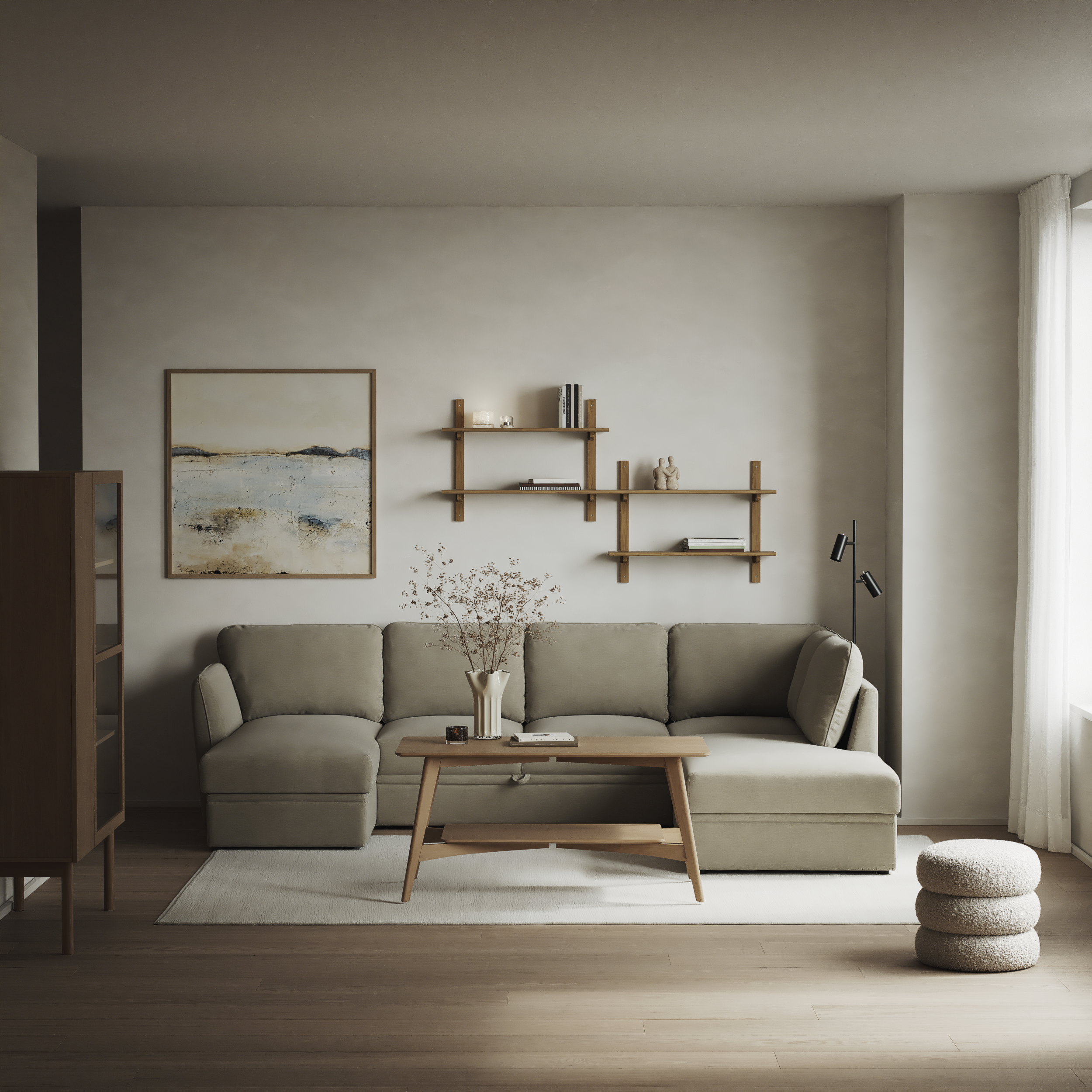 Öland - Bäddsoffa med schäslong vänster och divan höger - inspiration