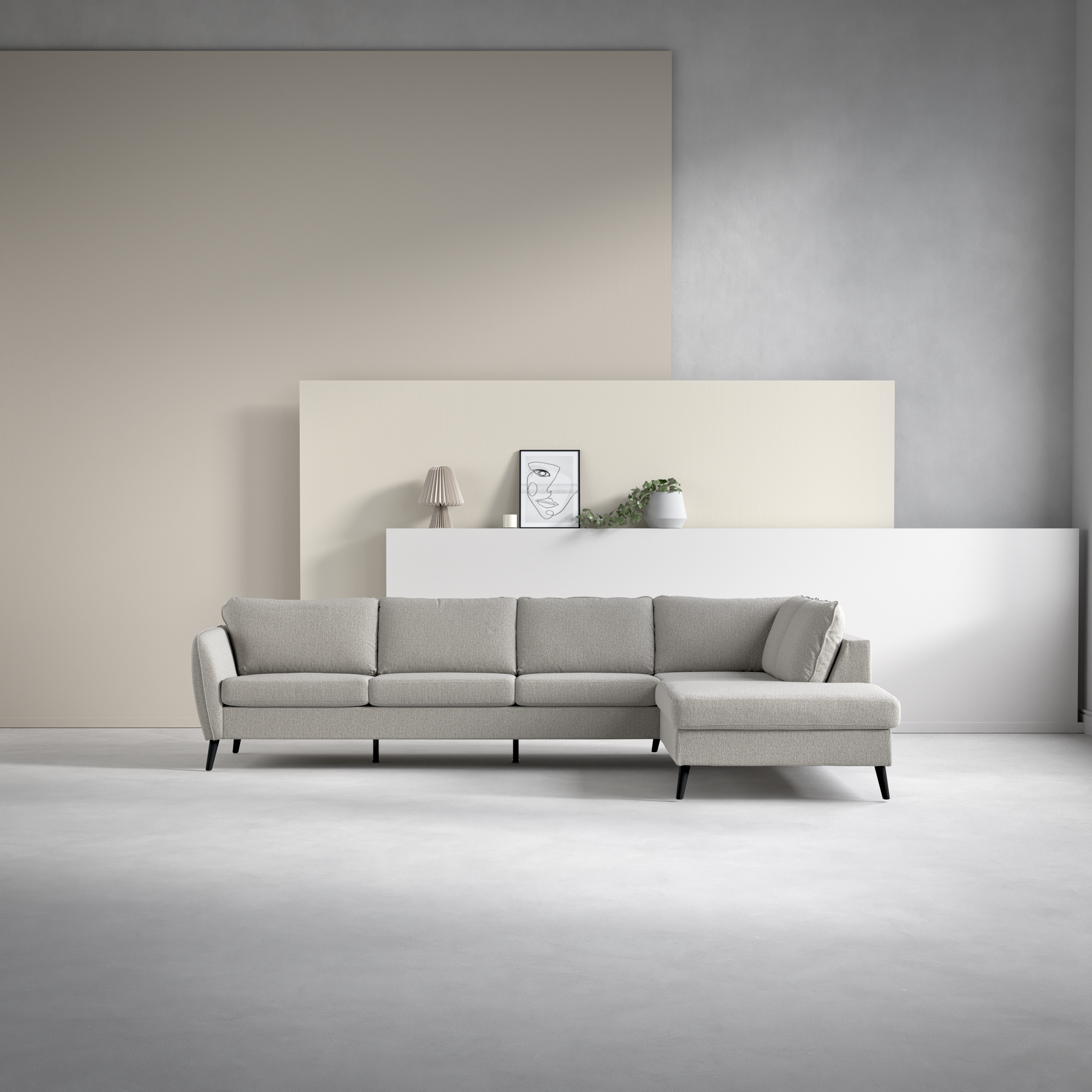 County - 3-sits soffa med divan höger - inspiration