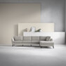 County - 3-sits soffa med divan höger - Beige