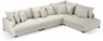 Rossi - 4-sits soffa med divan höger - Vit