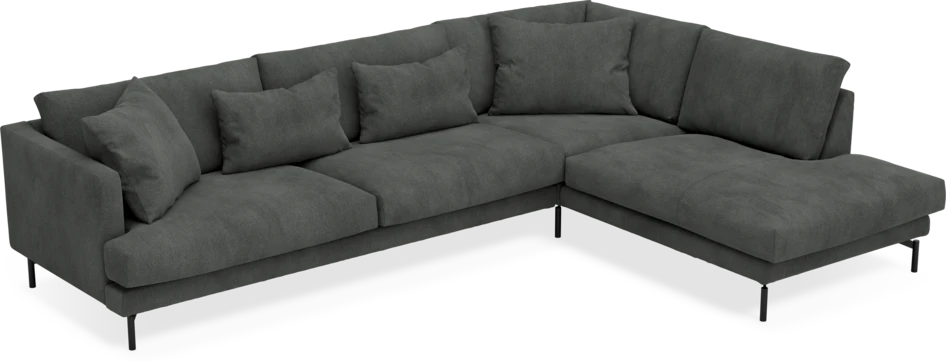Harper - 3-sits soffa med divan höger - Grå