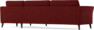 Bridge - 3-sits soffa med schäslong höger - Röd