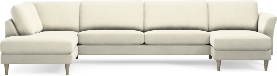 Bridge - 3-sits soffa med divan vänster och schäslong höger - Vit