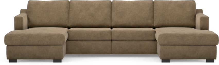 Friday - 2-sits soffa med två schäslonger - Brun