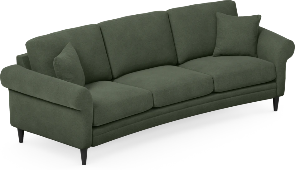 Eden - 3-sits soffa svängd - Grön