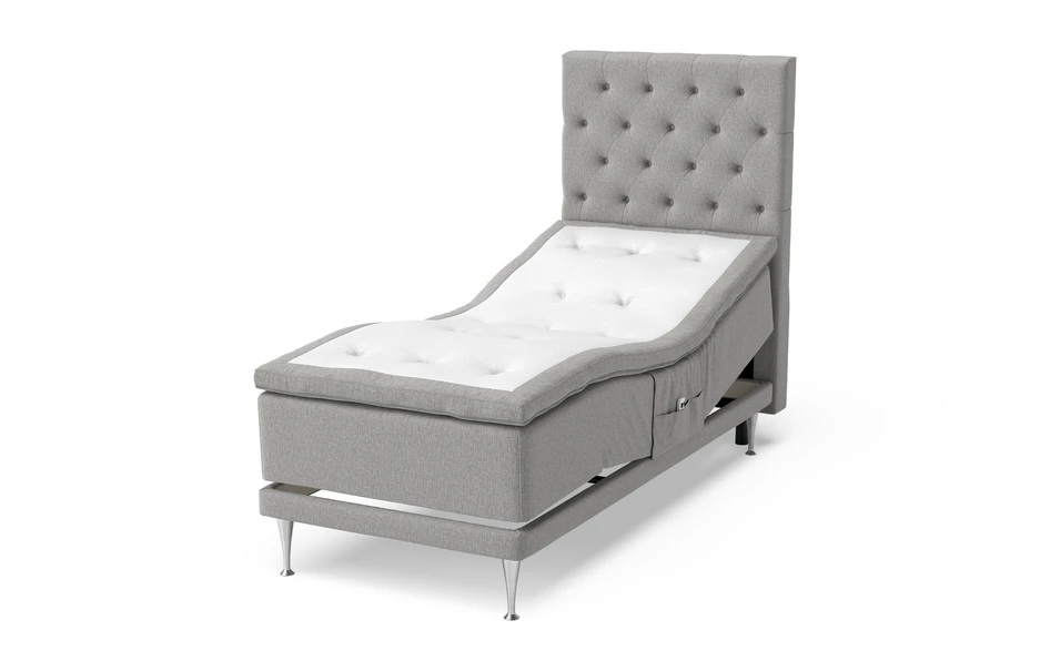 Sense Delux - Ställbar säng, enkelsäng med bäddmadrass Sleep Delux - Grå