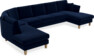 Eden - 3-sits soffa med divan vänster och schäslong höger - Blå