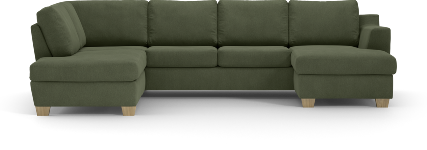 Friday - 3-sits soffa med divan vänster och schäslong höger - Grön