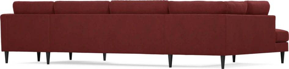 Bridge - 3-sits soffa med divan vänster och schäslong höger - Röd
