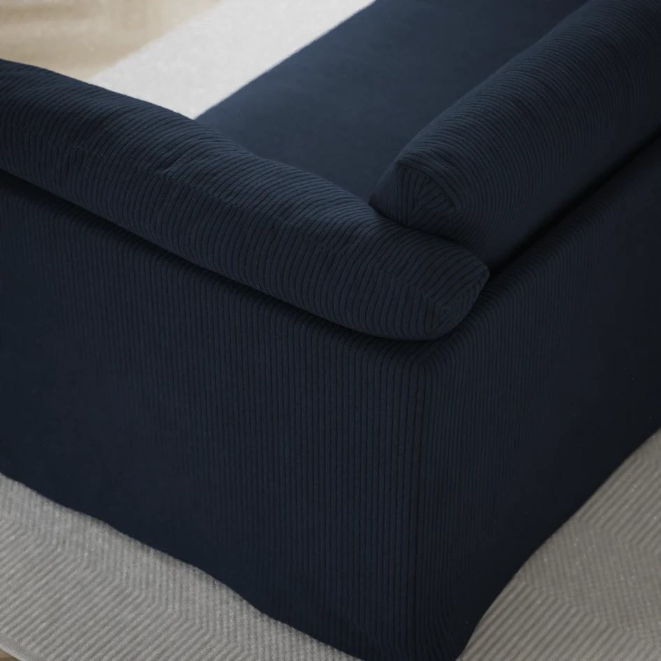 Cherrie Klädsel - Klädsel till 3-sits soffa med divan höger - Blå