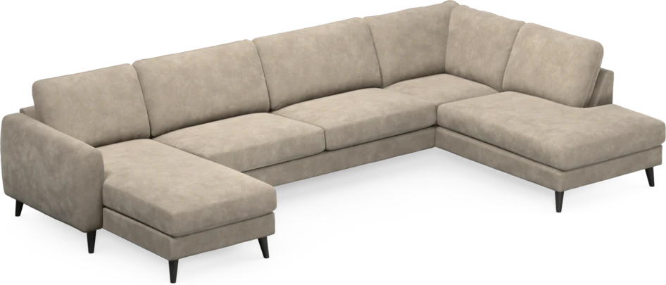 Bridge - 3-sits soffa med schäslong vänster och divan höger - Beige