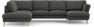 Madison Lux - 2-sits soffa med divan vänster och schäslong höger - Grå