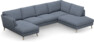 Madison Lux - 2-sits soffa med schäslong vänster och divan höger - Blå
