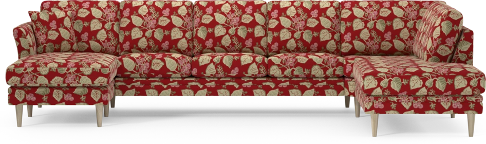 Eden - 3-sits soffa med schäslong vänster och divan höger - Flerfärgad