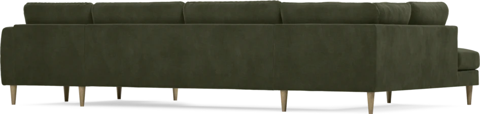 Bridge - 3-sits soffa med divan vänster och schäslong höger - Grön