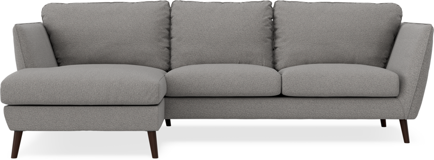 Madison Lux - 2-sits soffa med schäslong vänster - Grå