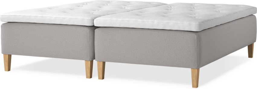 Delux Dream - Ramsäng, dubbelsäng med bäddmadrass - Grå