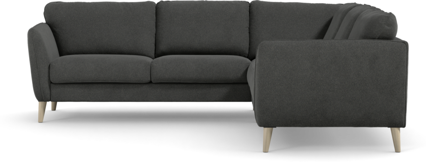 Bridge - Hörnsoffa, 2+2-sits - Svart