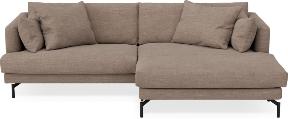 Harper - 4-sits med schäslong XL höger - Brun