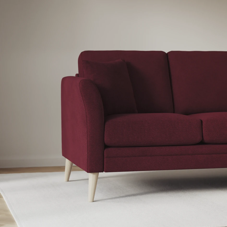 Eden - 3-sits soffa svängd - Röd