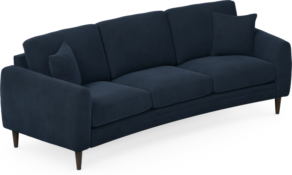 Eden - 3-sits soffa svängd - Blå