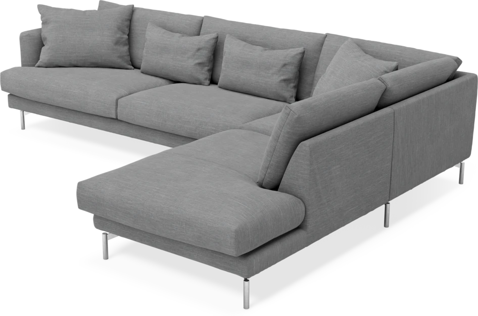 Harper - 3-sits soffa med divan höger - Grå