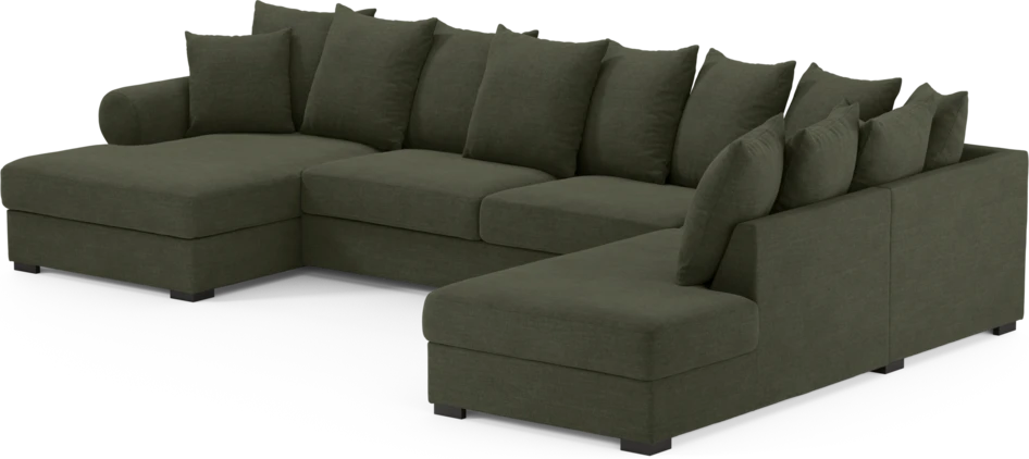 Town - 3-sits soffa med divan höger och schäslong vänster - Grön
