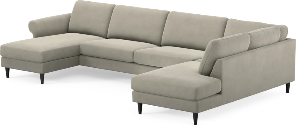 Bridge - 3-sits soffa med schäslong vänster och divan höger - Brun
