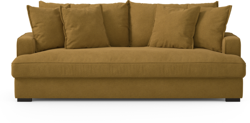 Mila - 3-sits soffa, hel dyna - Gul