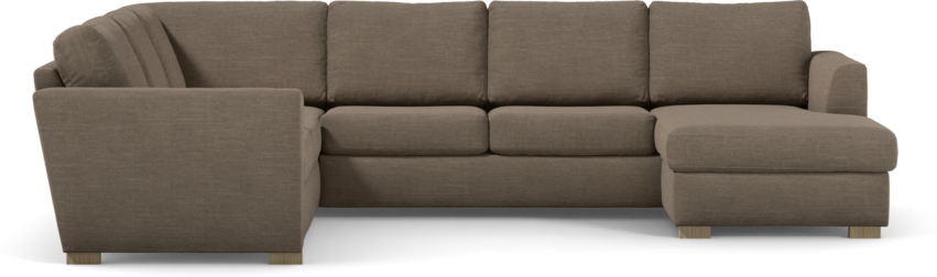 Friday - Hörnsoffa, 2+3-sits med schäslong höger - Brun