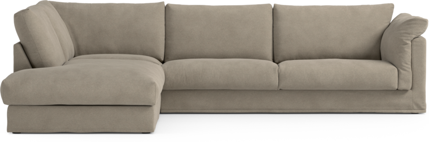 Cherrie - 3-sits soffa med divan vänster, med kappa - Beige