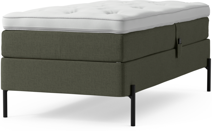 Delux Sense - Ställbar säng, enkelsäng med bäddmadrass och sängben