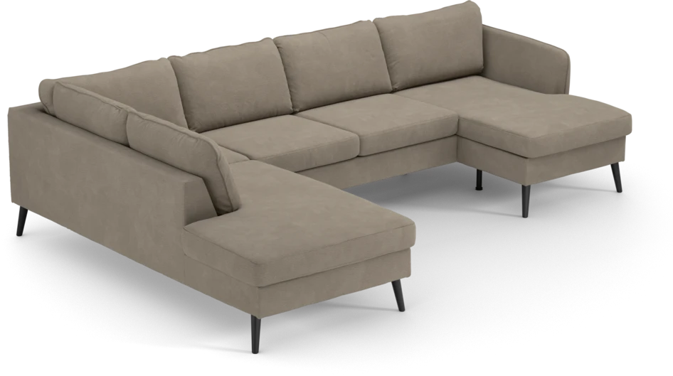 County - 3-sits soffa med divan vänster och schäslong höger - Beige