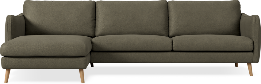 Madison Lux - 3-sits soffa med schäslong vänster - Brun