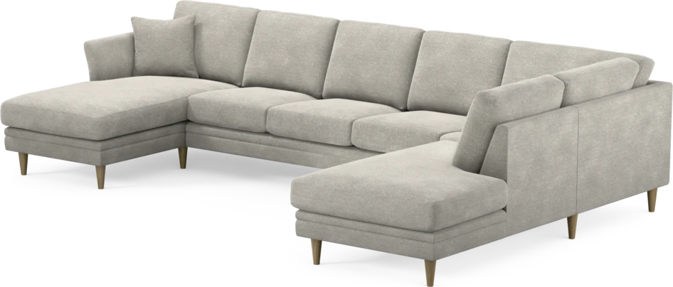 Eden - 3-sits soffa med schäslong vänster och divan höger - Grå