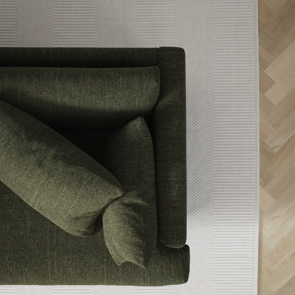 Harper - 3-sits soffa med divan höger - Grön