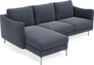 Madison Lux - 2-sits soffa med schäslong vänster - Blå