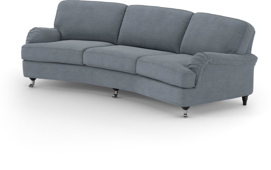 Oxford - 3-sits soffa svängd - Blå